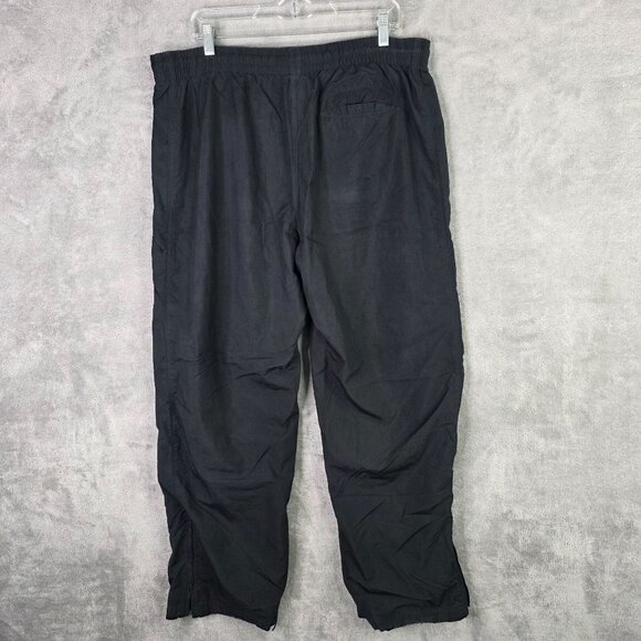 Mens Nike Y2K Sportswear Black Track Pants Zip Sides Drawstring Elastic Size XL - Picture 5 of 13